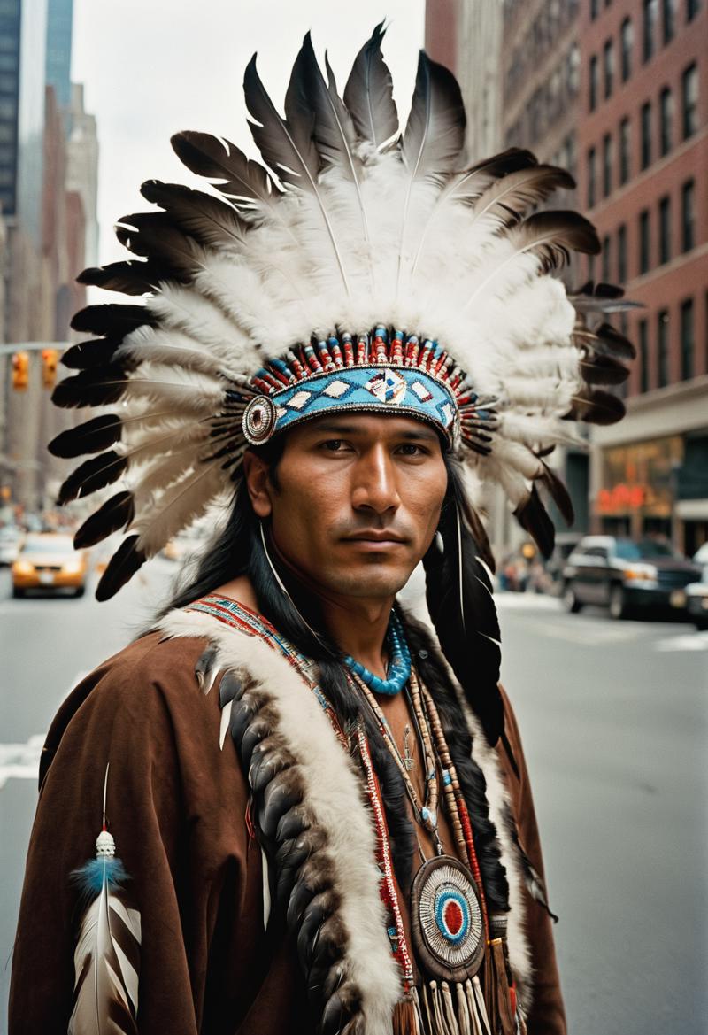 00014-Leica Hasselblad portrait, hyperdetailed Photography, a Native American man walks proudly confidently in traditional clothing wi.png